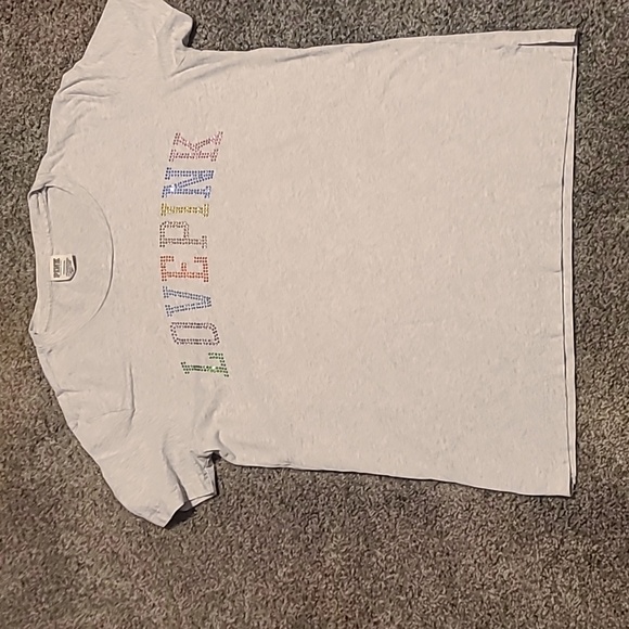 PINK VS rainbow Rhinestone Tee - Picture 1 of 3